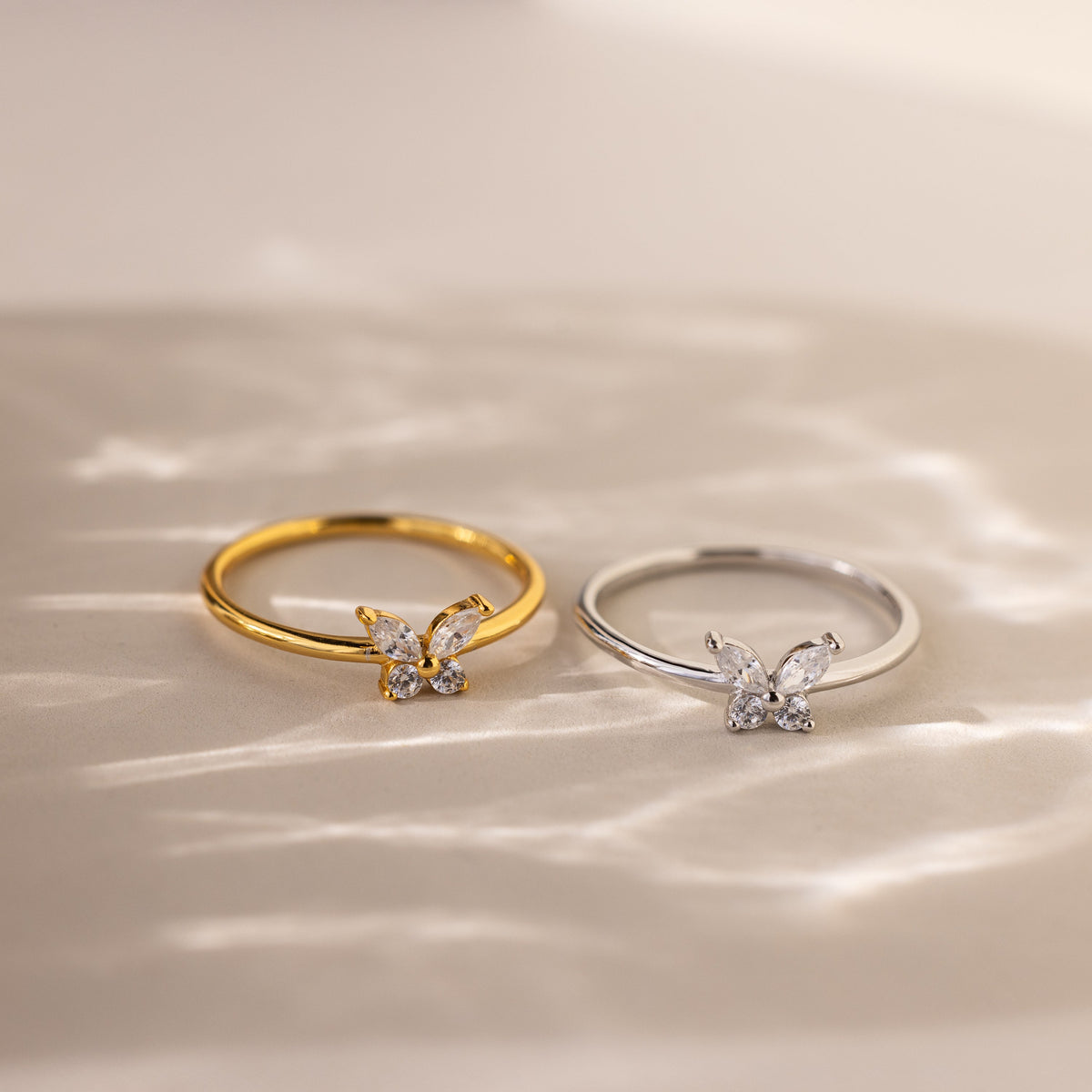 Schmetterling – Stilvoller Ring mit Glanzdetails