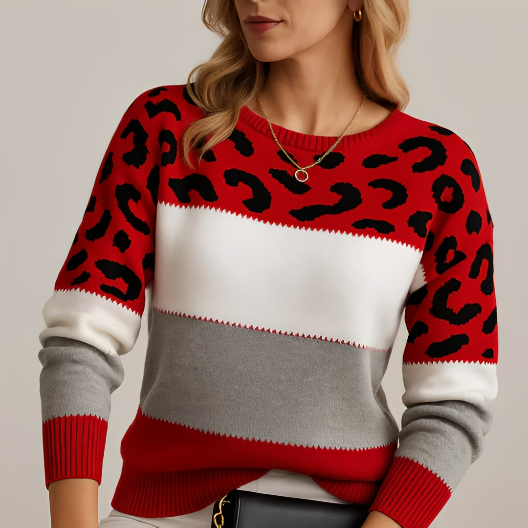 Raphaelle - Bunter, gemusterter Pullover für Damen