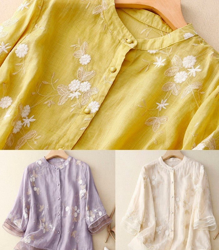 Eloise - Elegante Bluse mit feiner Stickerei