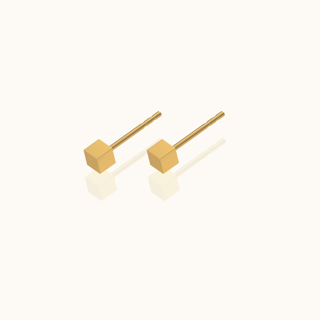 Yasuko - Minimalistische Würfel-Ohrringe