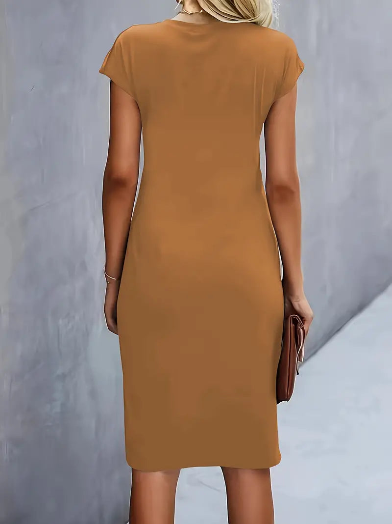 Reilly – Kleider Midi Damen mit Knoten vorne