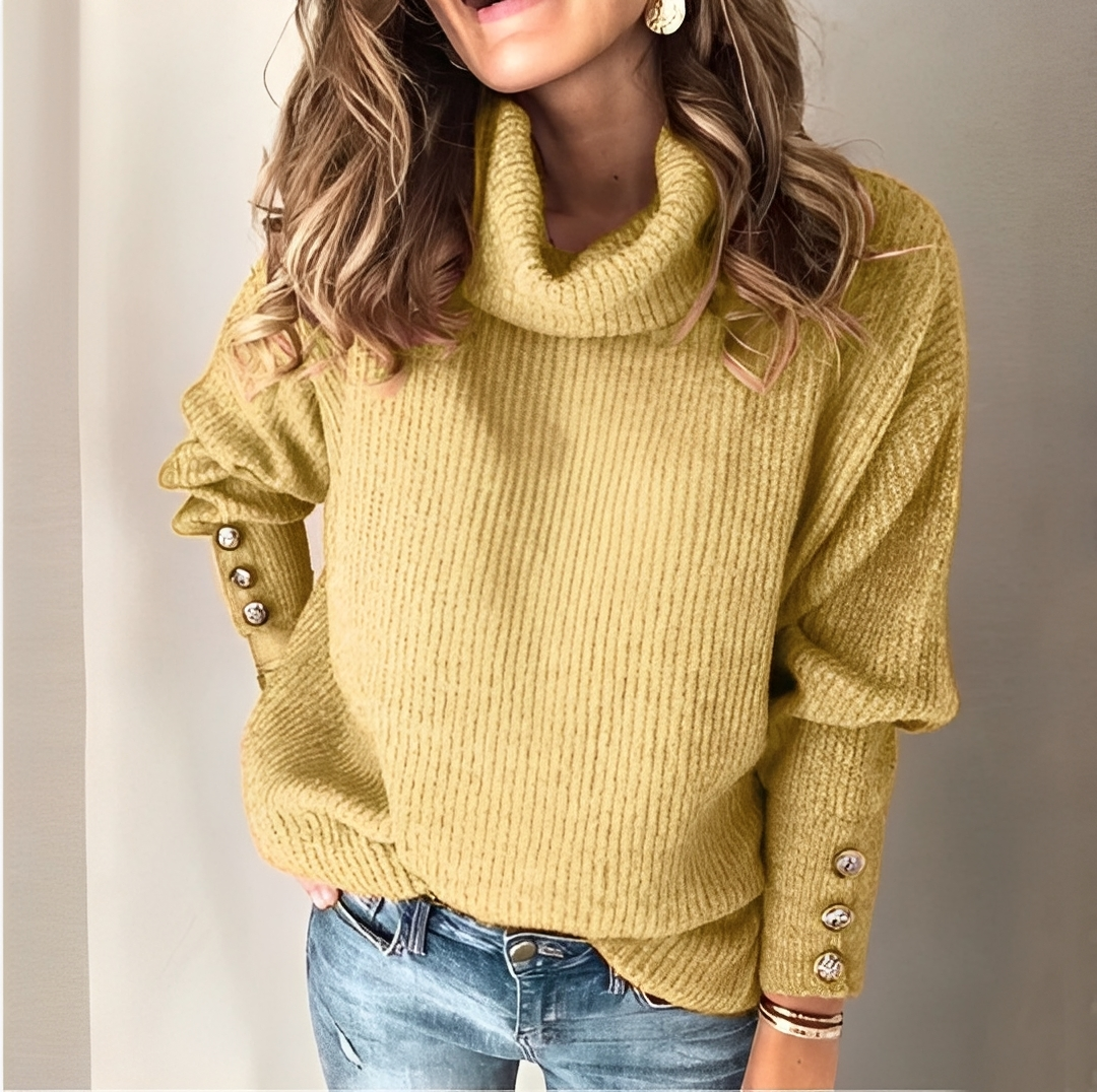 Dobelyn - Warmer Rollkragenpullover aus Wolle für Damen