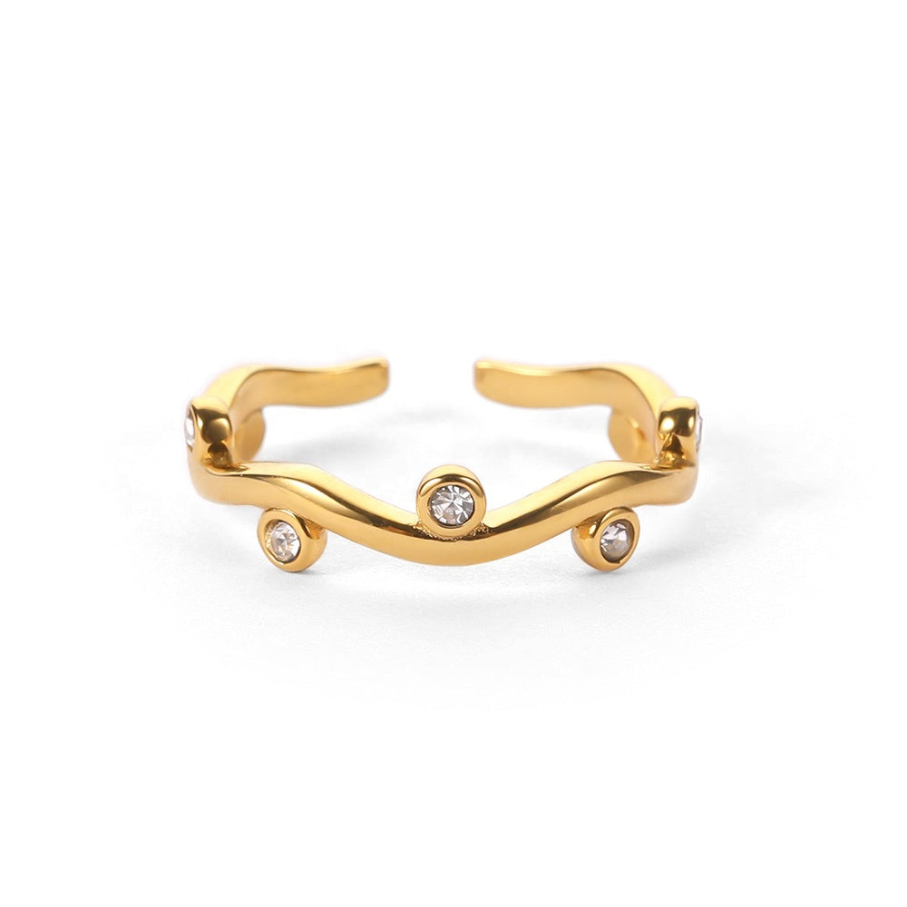 Willow – Verstellbarer Ring in Blattform