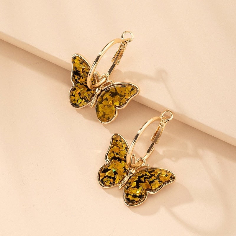 Alina – Schmetterlingsohrringe mit farbenfrohen Details
