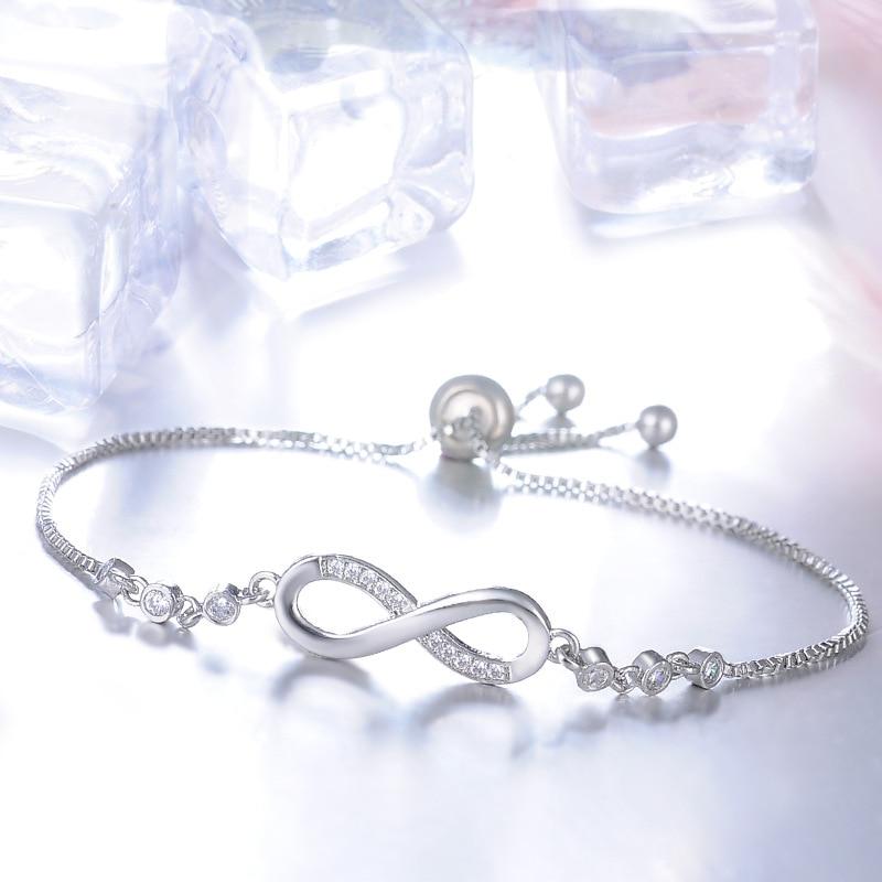 Megan – Flexibles unendliches Armband aus Silber