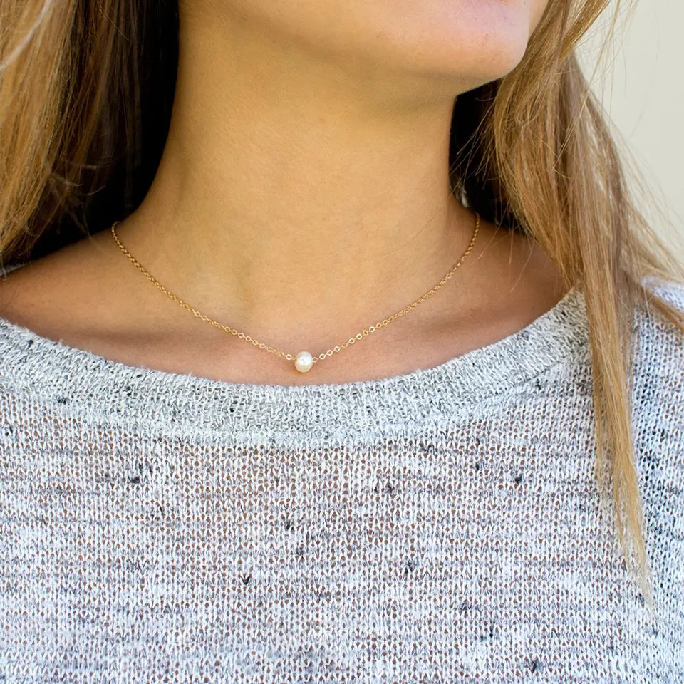 Marianne - Halsband mit Wasserperlen