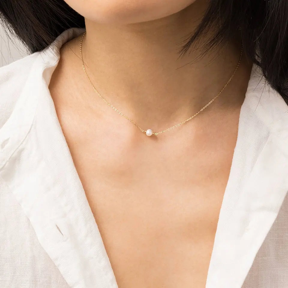 Marianne - Halsband mit Wasserperlen
