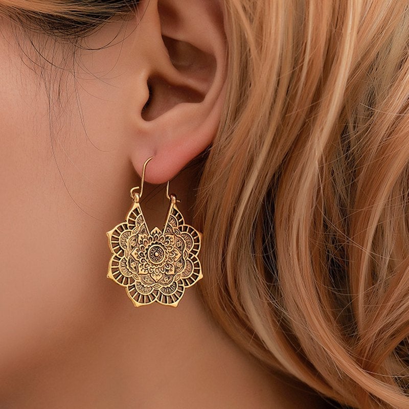 Sanya – Mandala-Lotus-Ohrschmuck