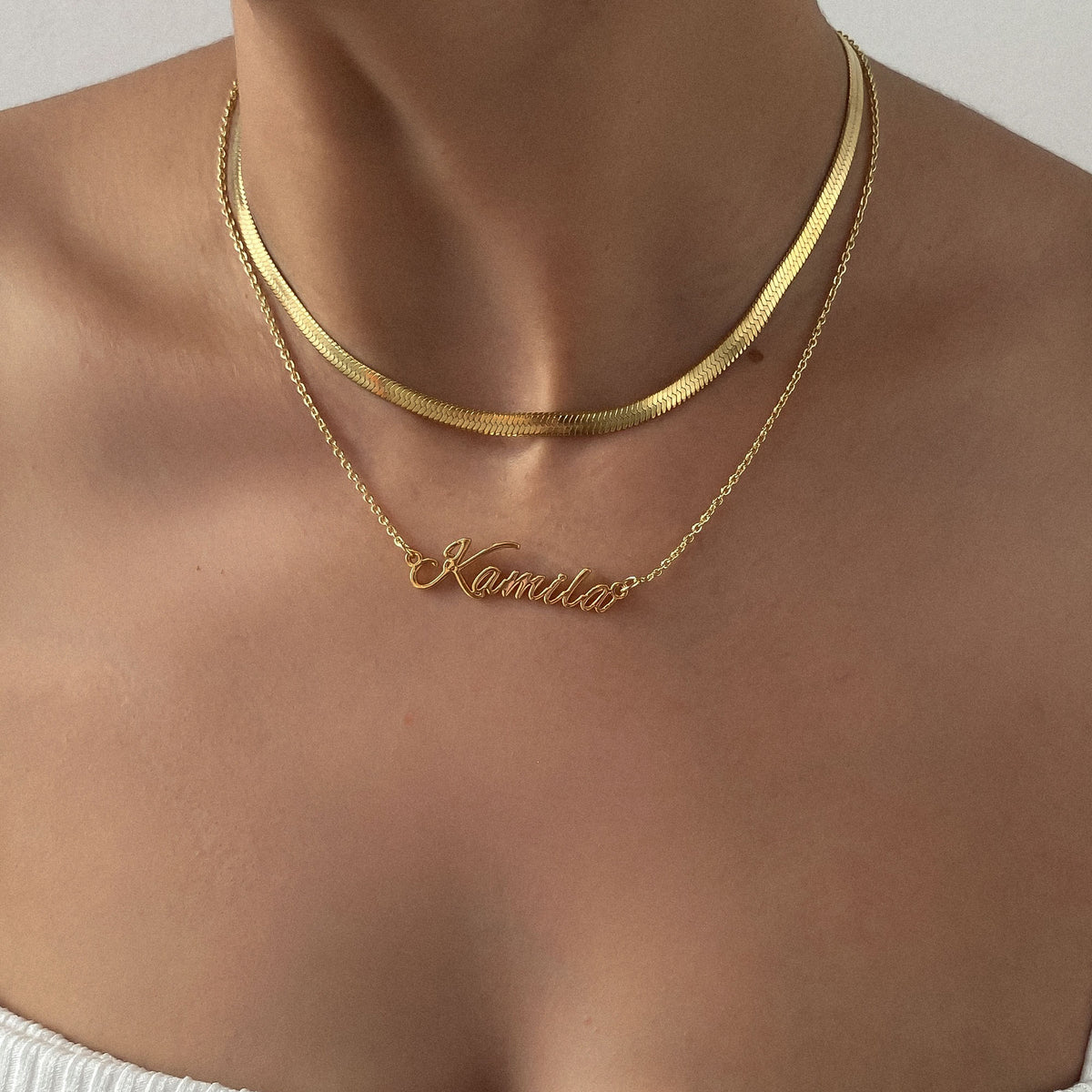 Juliette – Stilvolle Chevron-Halskette