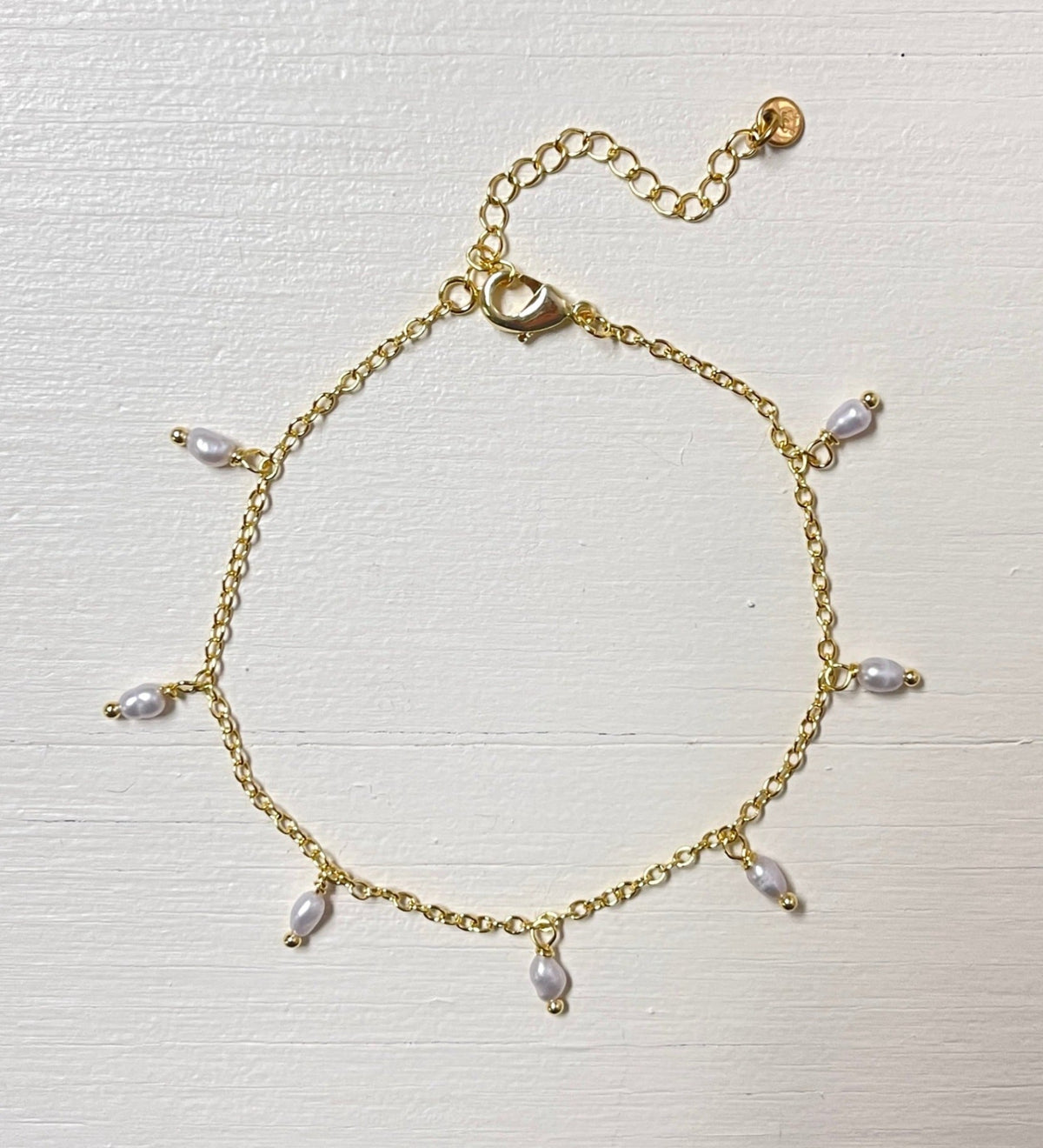 Goldenes Süßwasser-Anklet