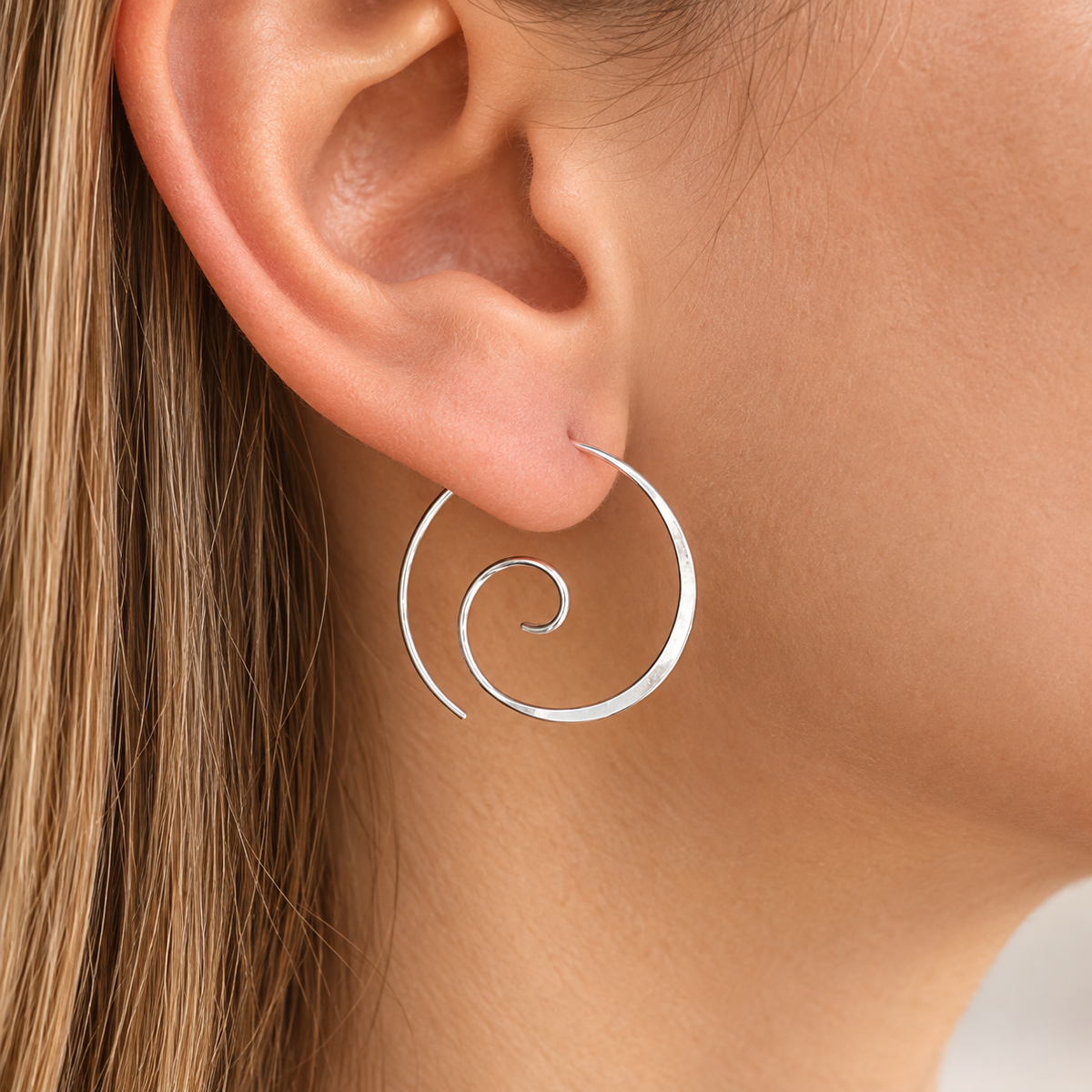 Yara – Boho-spiralohrringe aus edlem Metall