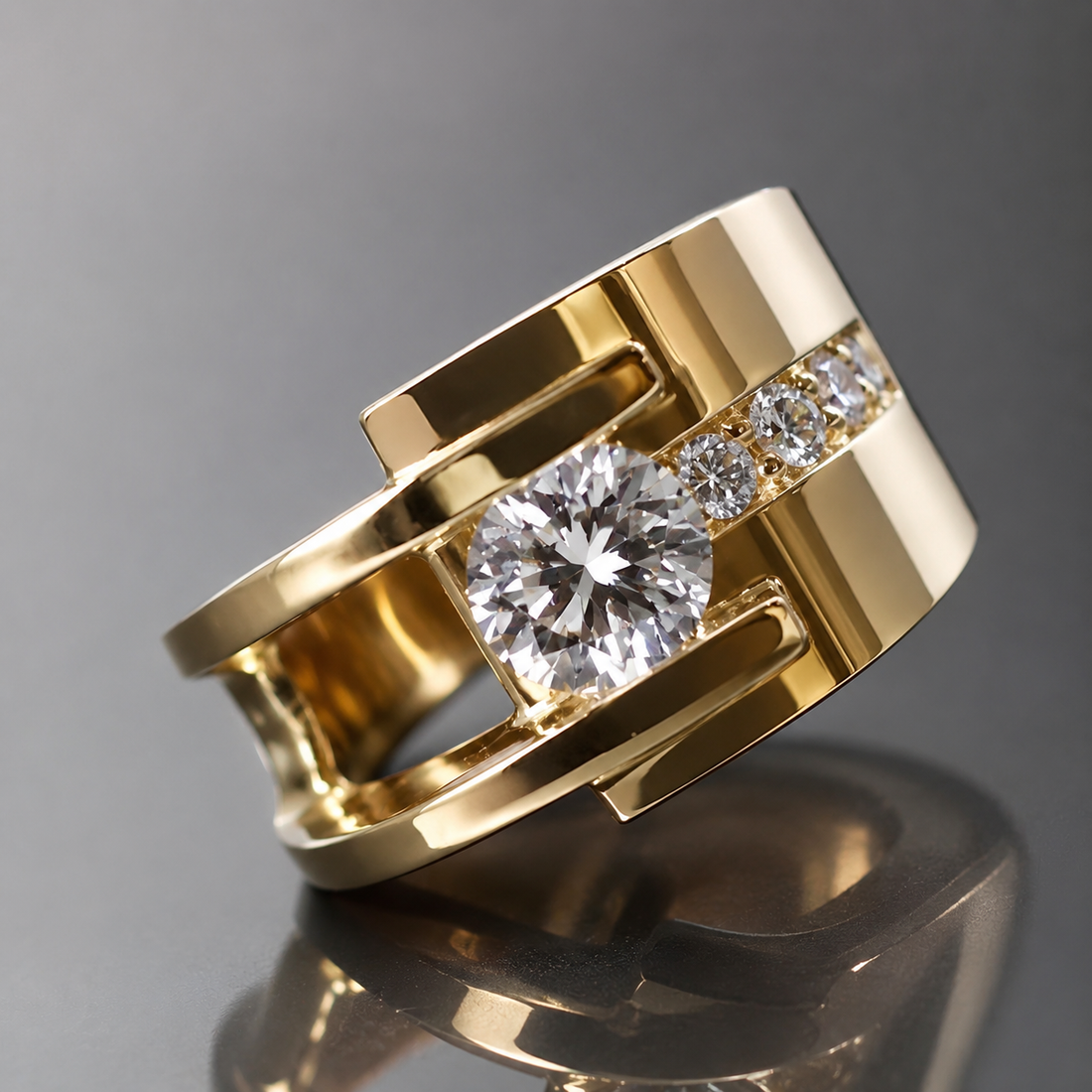 Lyra – Vintage-Ring mit asymmetrischem Design