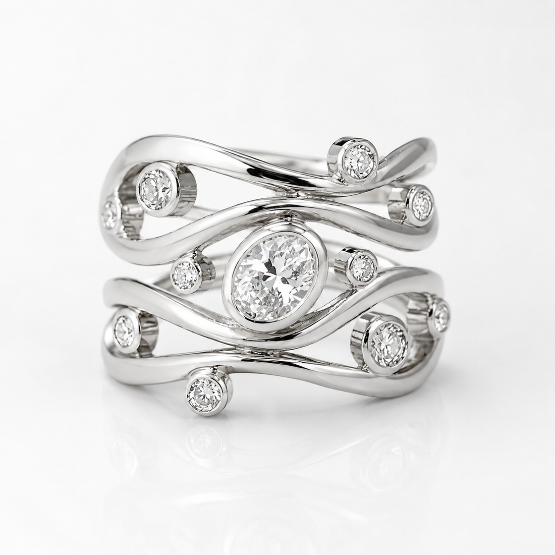 Inara – Vintage-Ring mit asymmetrischem Design