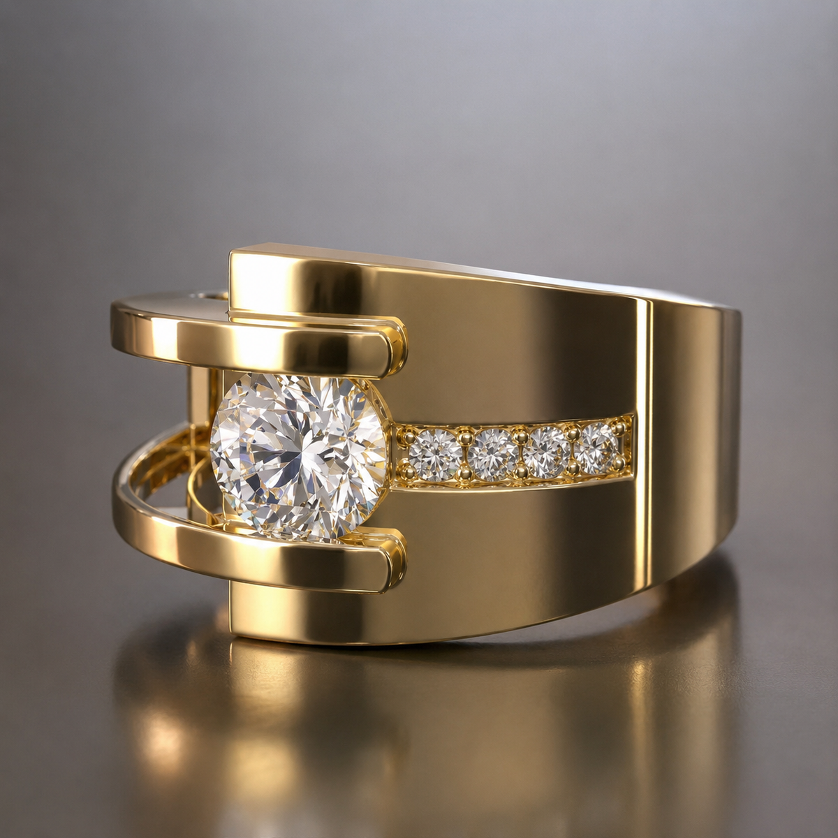 Lyra – Vintage-Ring mit asymmetrischem Design