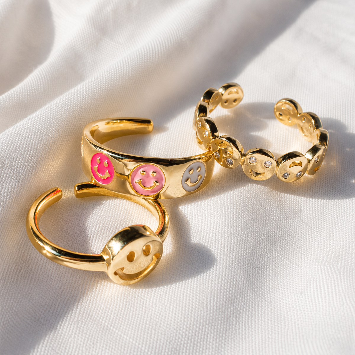 Smiley - Farbiger Smiley-Ring