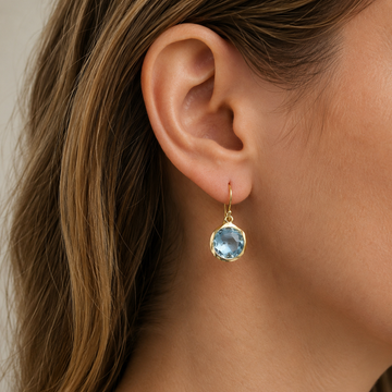 Azura – Vintage-Ohrringe mit blauen Akzenten