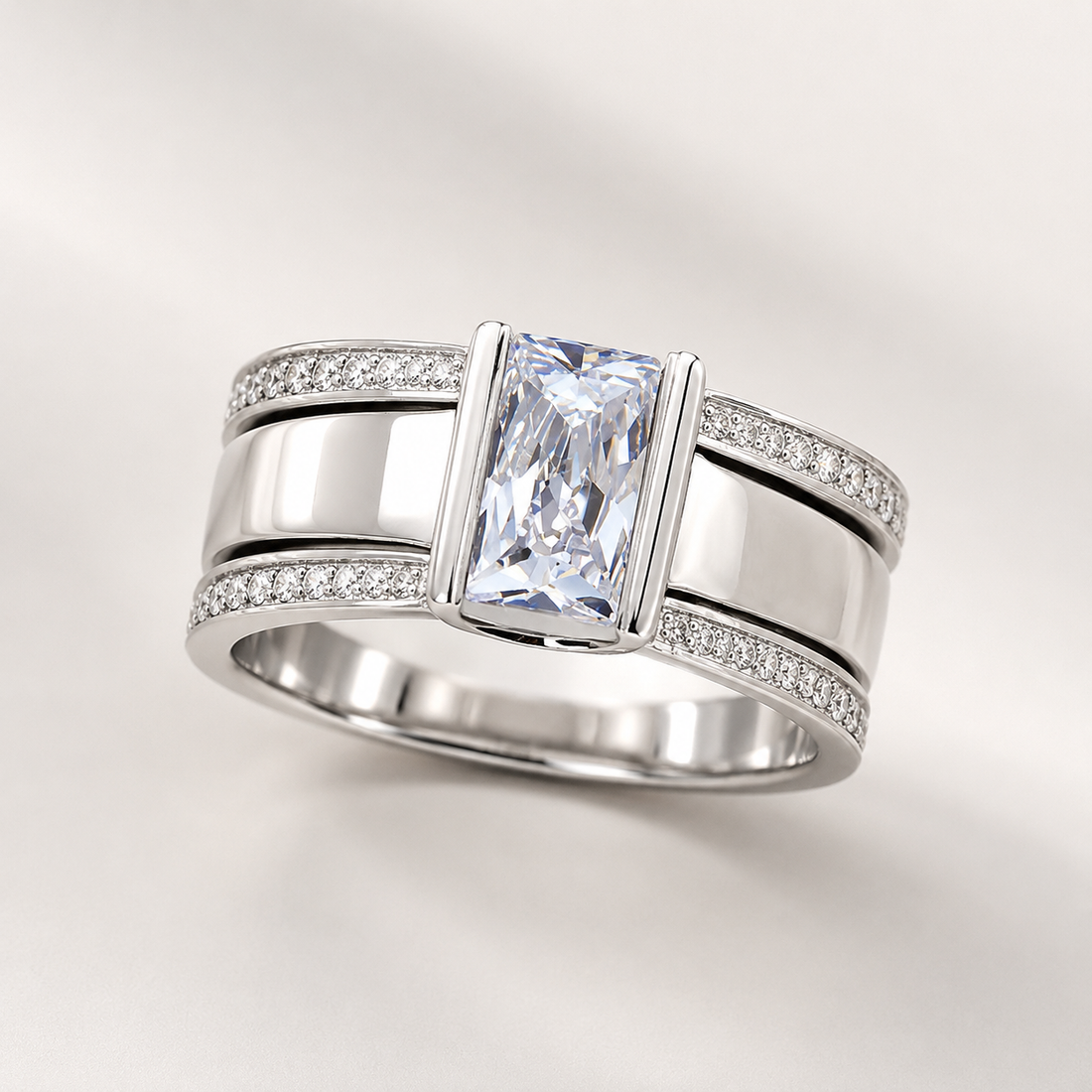 Clemence – Vintage-Ring mit integriertem Akzent