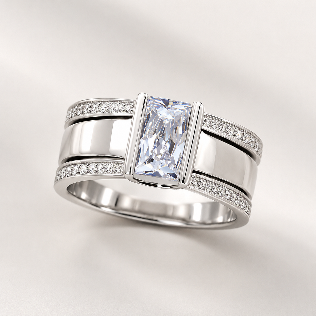 Clemence – Vintage-Ring mit integriertem Akzent