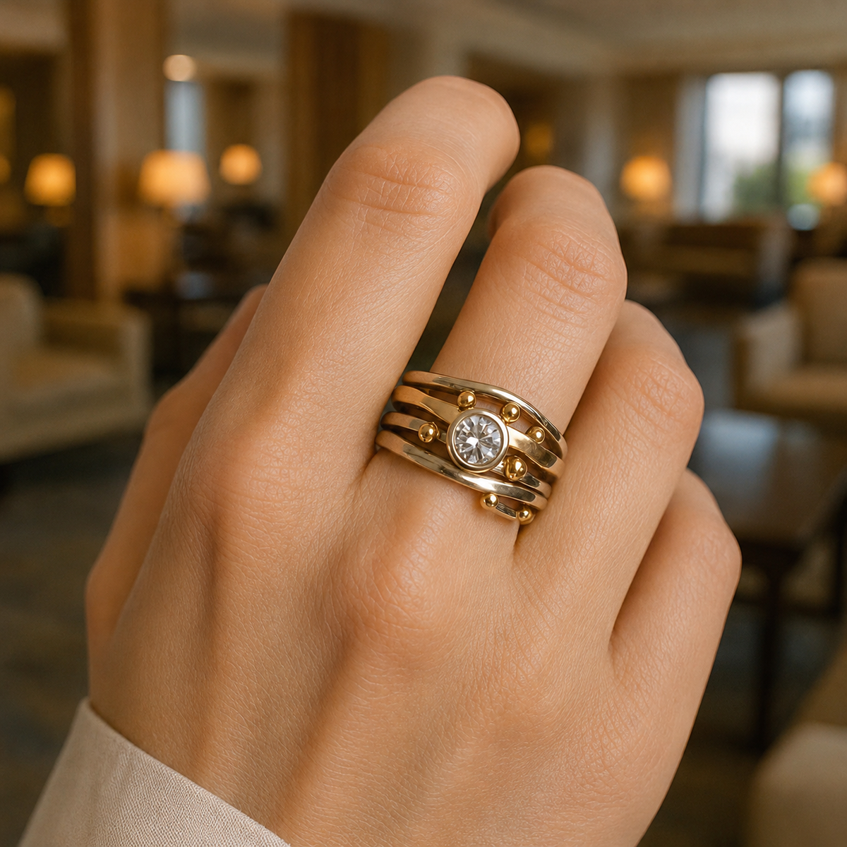 Dalia – Vintage-Ring mit eleganter Einfassung