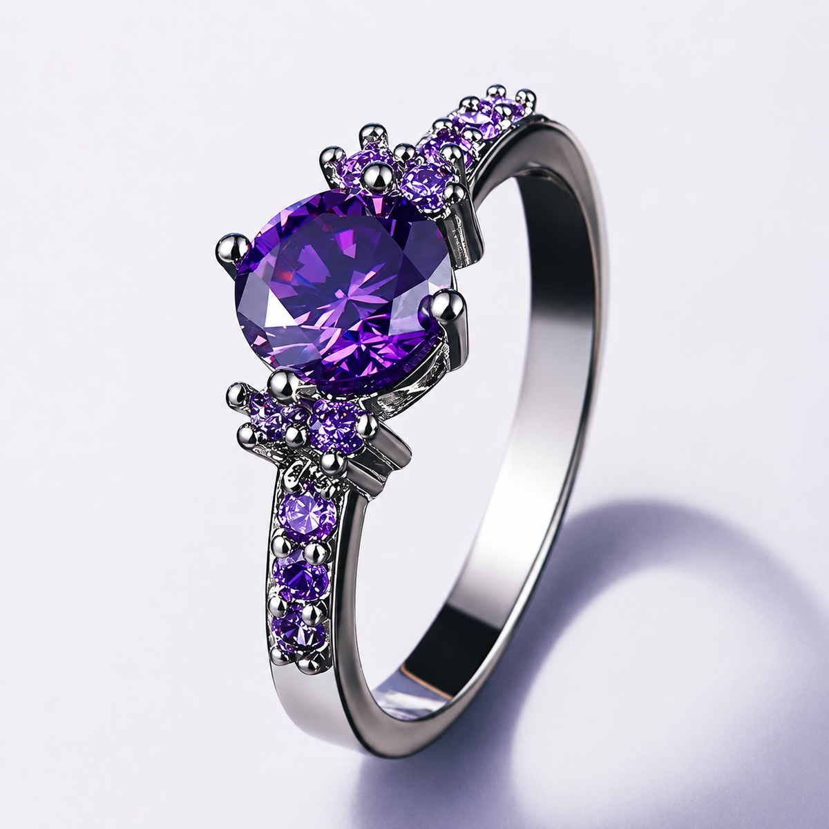 Coralie – Ring mit violettem Amethyst