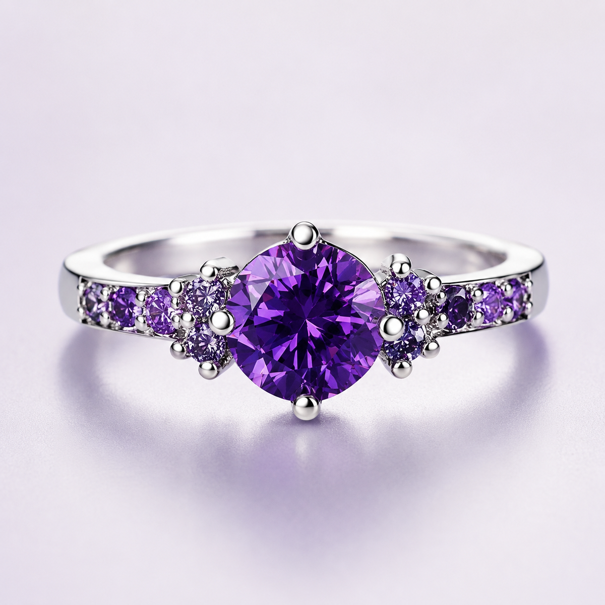 Coralie – Ring mit violettem Amethyst