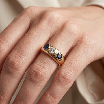Oceane – Vintage-Ring mit blauem Akzent