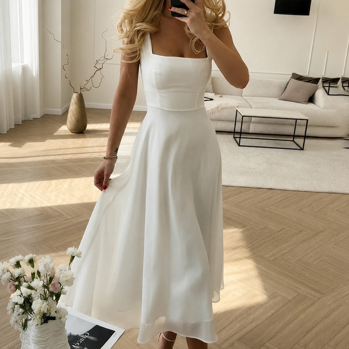 Eva - Stilvolles ärmelloses Kleid