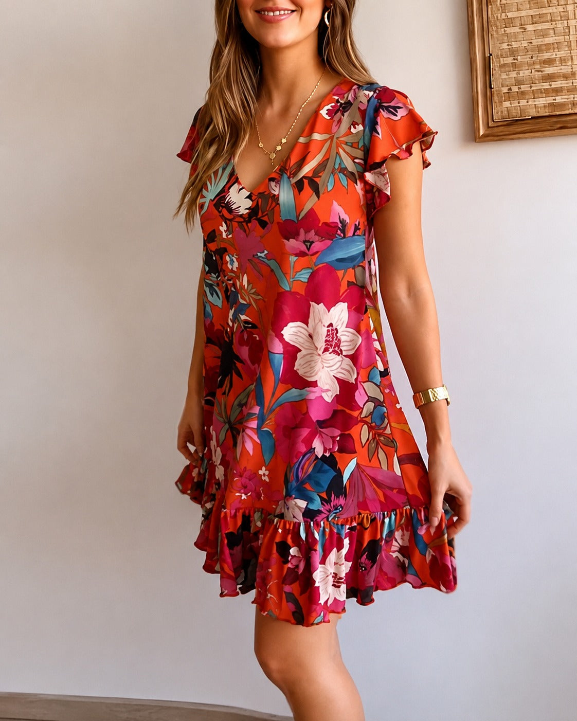 Katelyn - Stilvolles Kleid mit Blumendruck