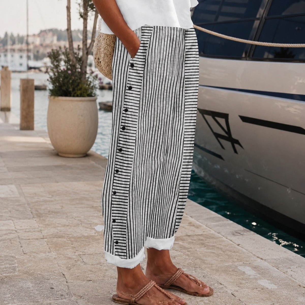 Rachael - Lässig geschnittene Hose mit Taschen an den Seiten