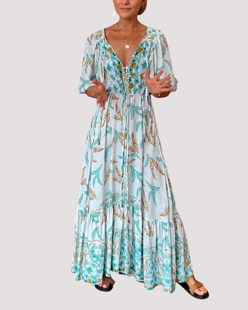 Ashley - Langes Maxikleid mit floralem Design