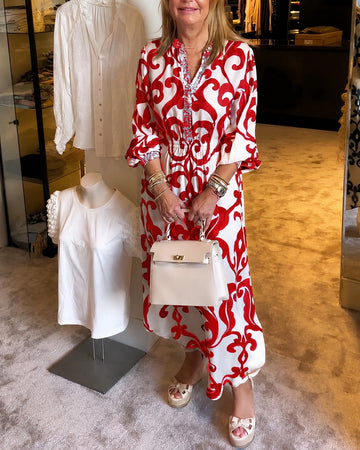 Daisie - Schickes Kleid mit V-Ausschnitt in lockerer Form