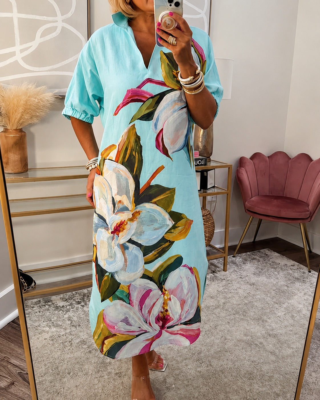 Myla - Weit geschnittenes Kleid mit Blumenprint