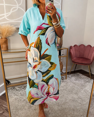 Myla - Weit geschnittenes Kleid mit Blumenprint