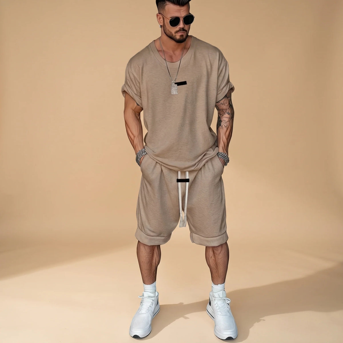 Alan - Komfortables Set mit Hemd und Shorts