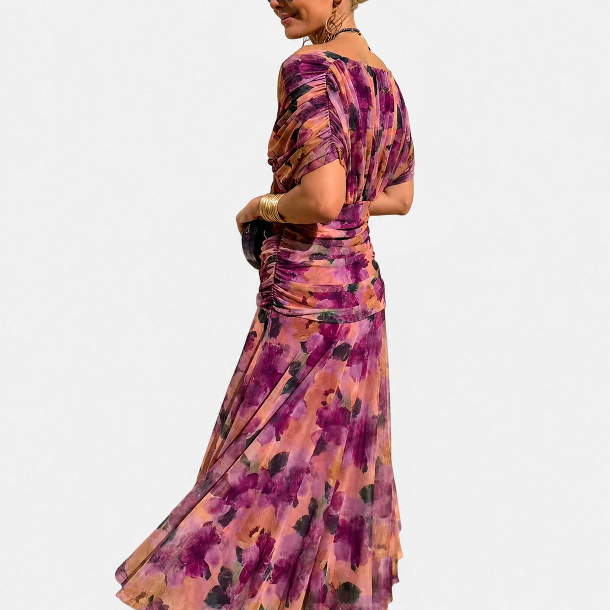 Bernice - Elegantes Maxikleid mit Raffung
