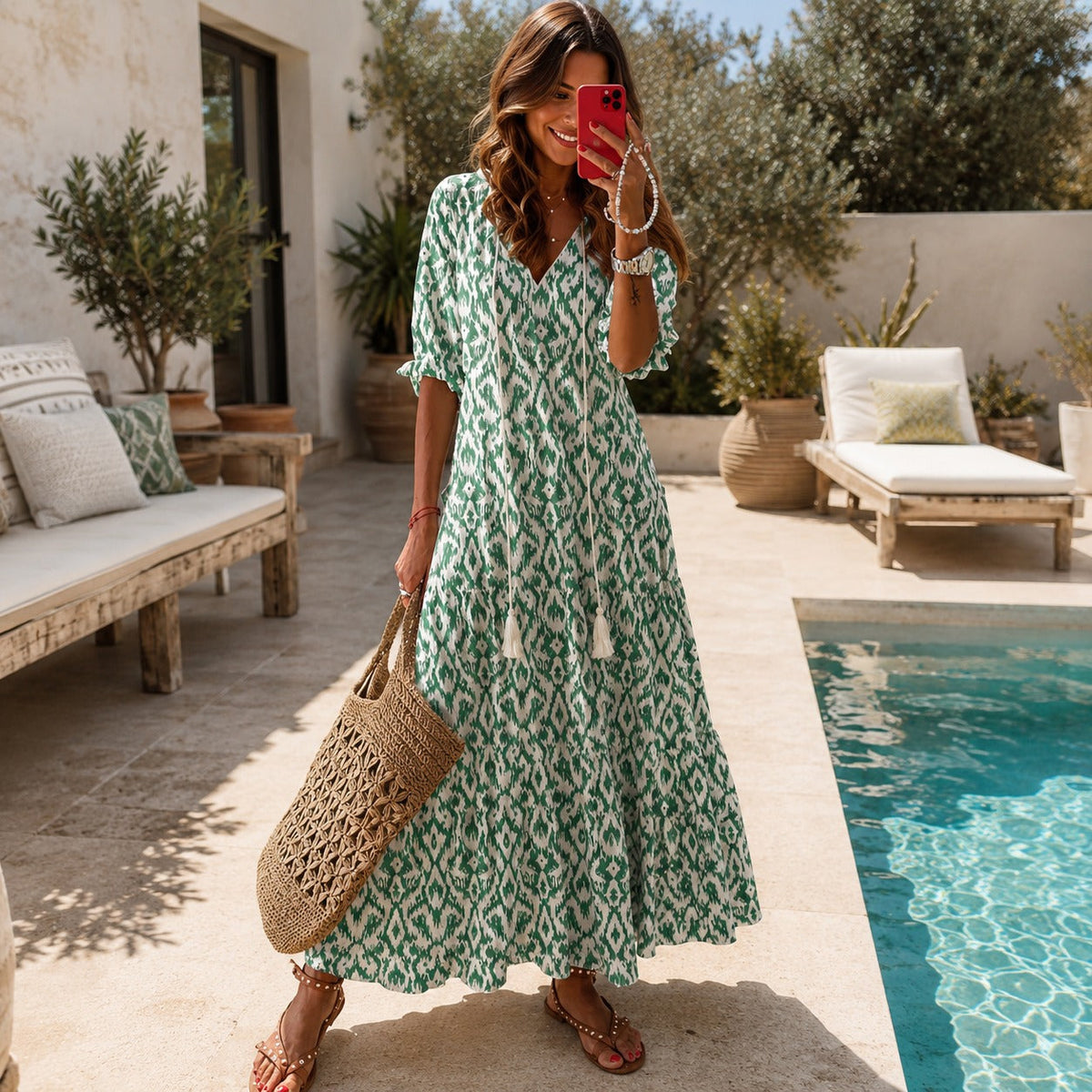 Lindsay - Luftiges Boho-Kleid mit Verzierungen