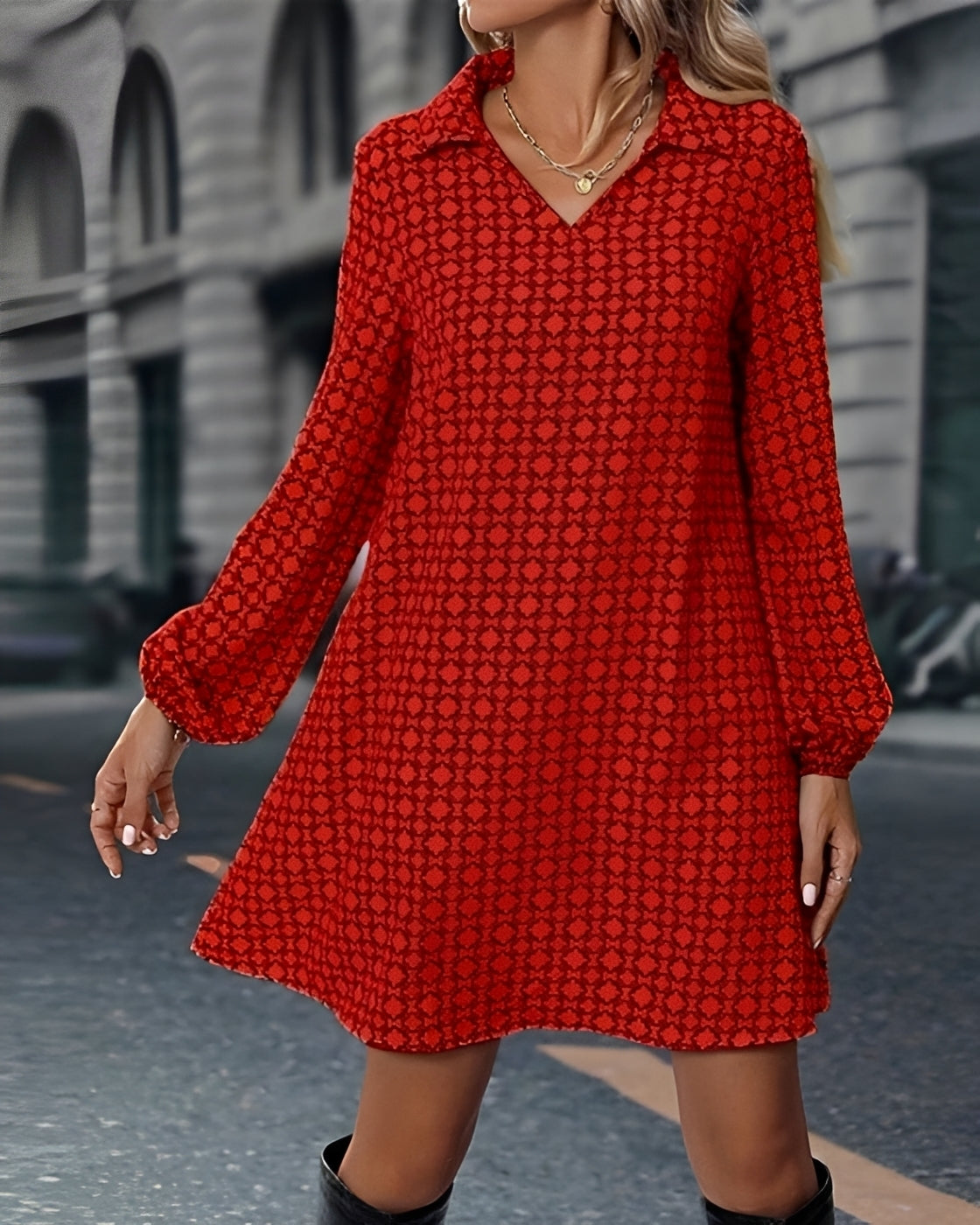 Bertie - Weites Kleid mit langen Ärmeln