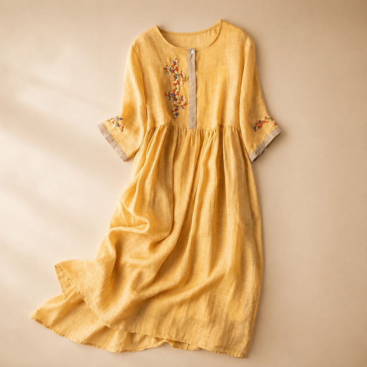 Laura - Bequemes Boho-Kleid mit Akzenten