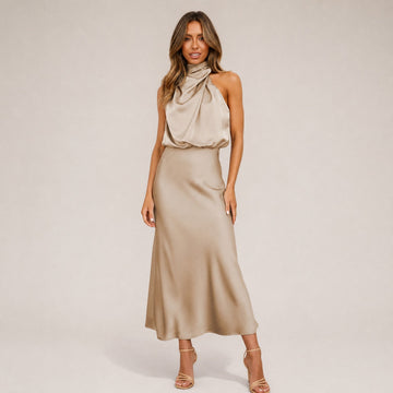 Lillie - Stilvolles Kleid mit Neckholder-Ausschnitt