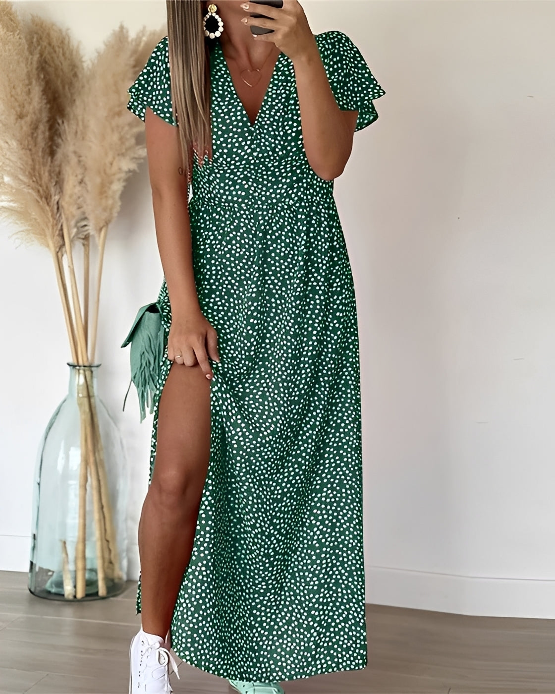 Kathleen - Maxi-Kleid mit Bequemlichkeit und Schlitz
