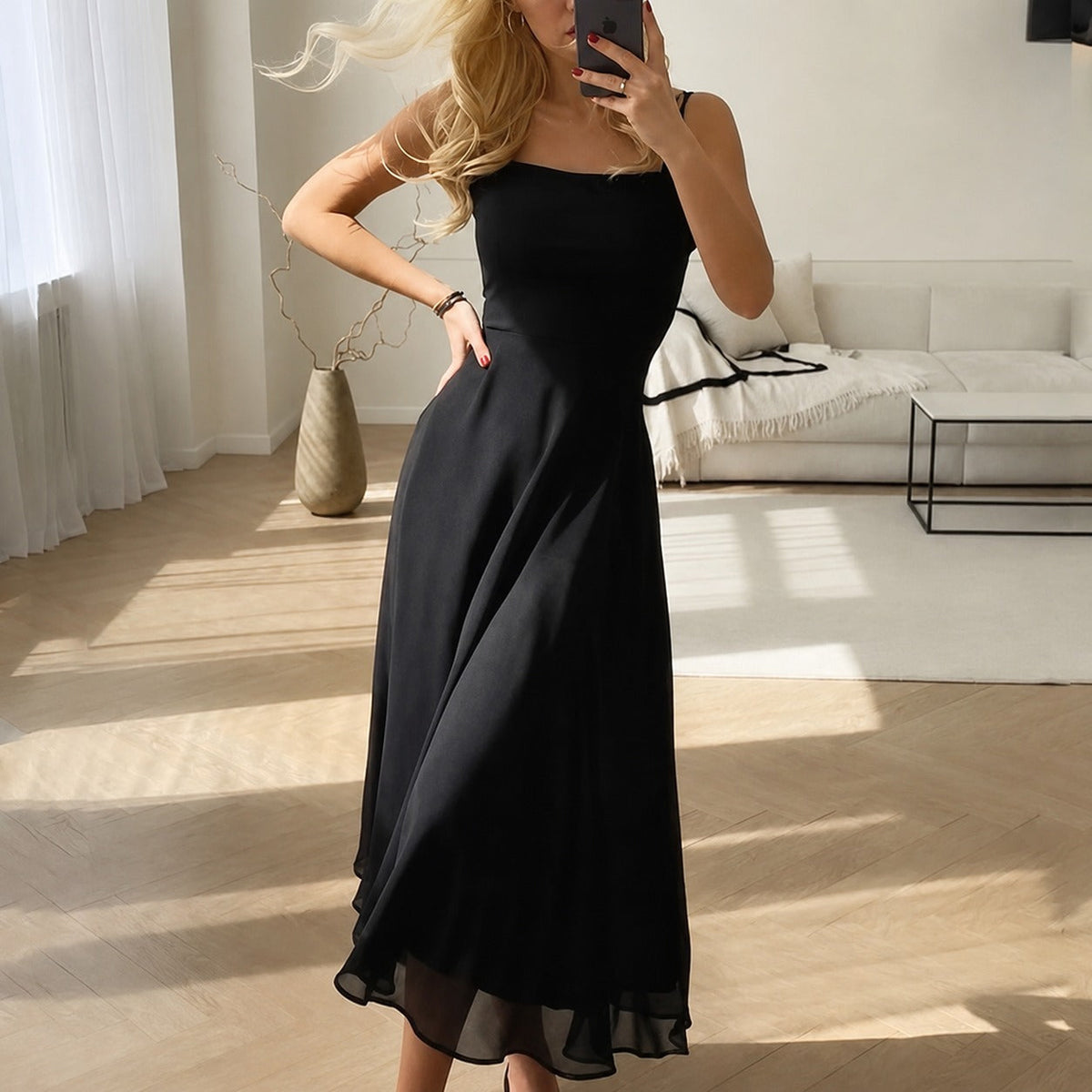 Eva - Stilvolles ärmelloses Kleid