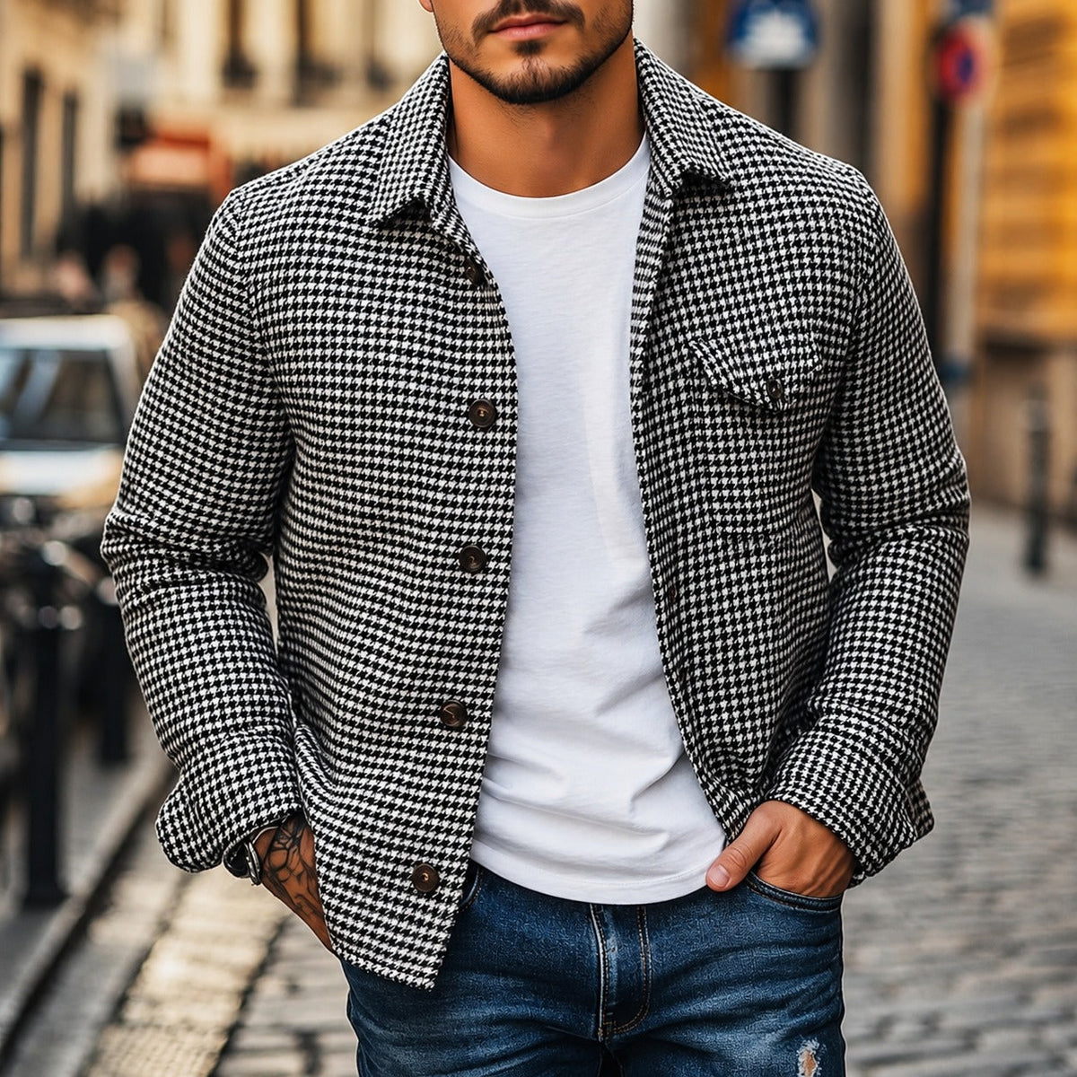 Andrew - Retro-Jacke im klassischen Hemd-Stil