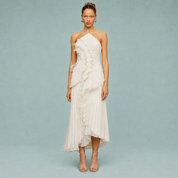Bequemes - Einfaches One-Shoulder-Maxikleid