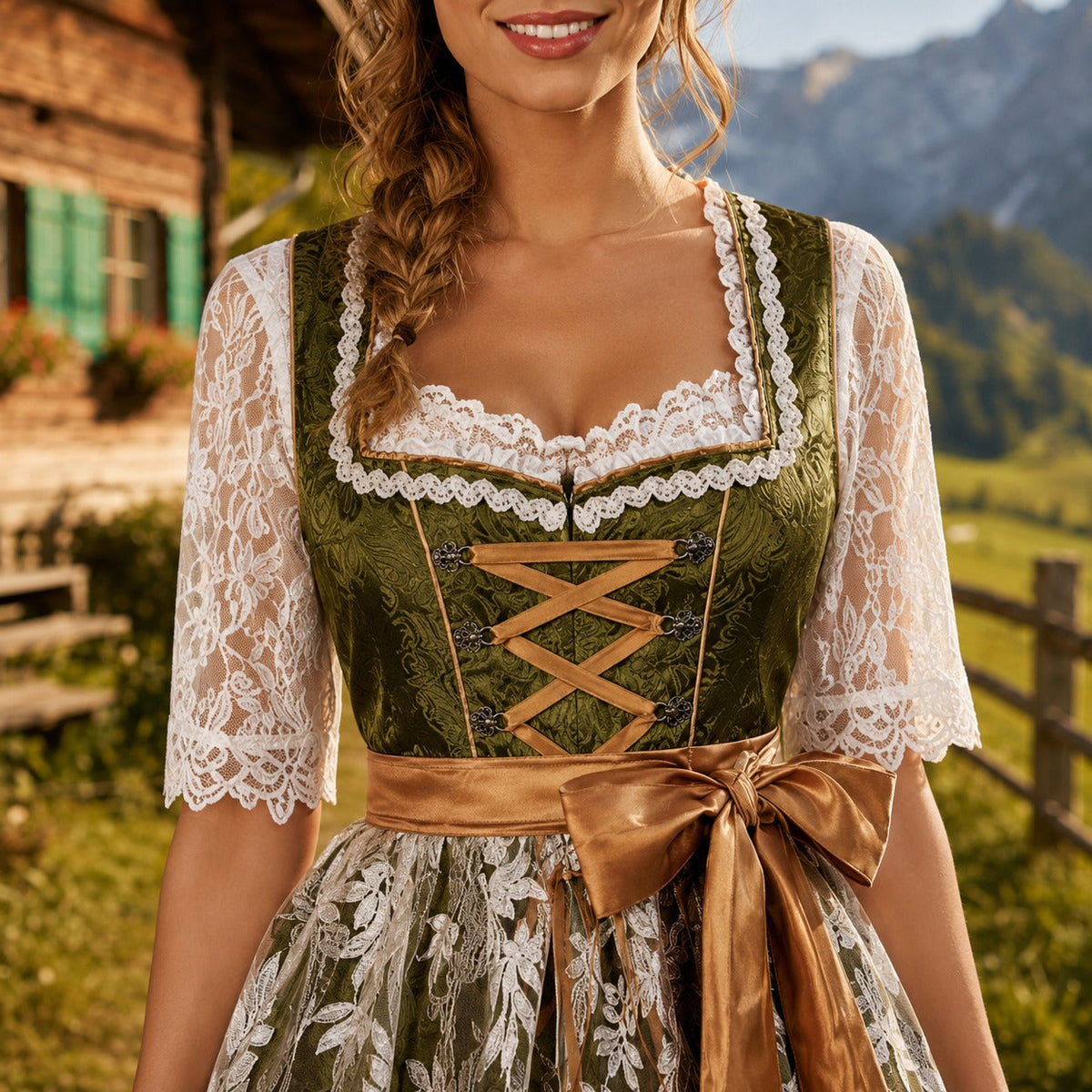 Nadia - Ein klassisch-elegantes Oktoberfest-Dirndl (Futter nicht enthalten)