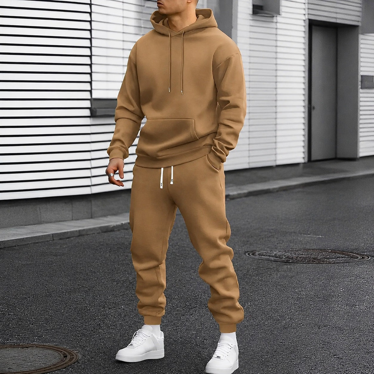 Arvel - Bequemes Trainingsanzug-Set mit Kapuze für Herren