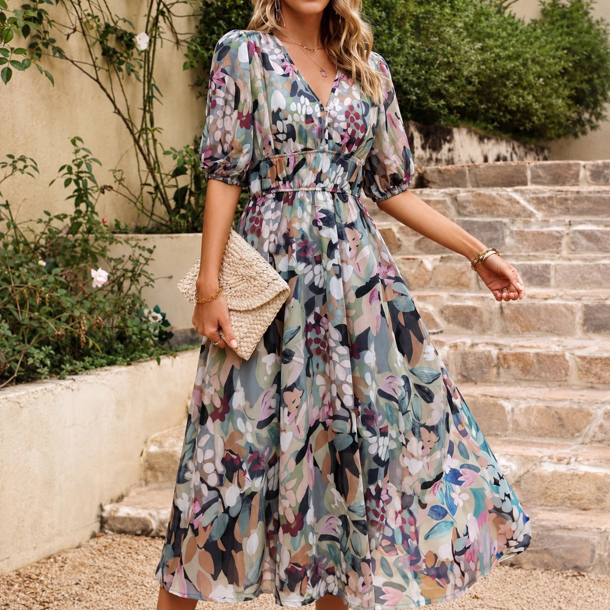 Doherty - Bequemes Midikleid mit Blumen