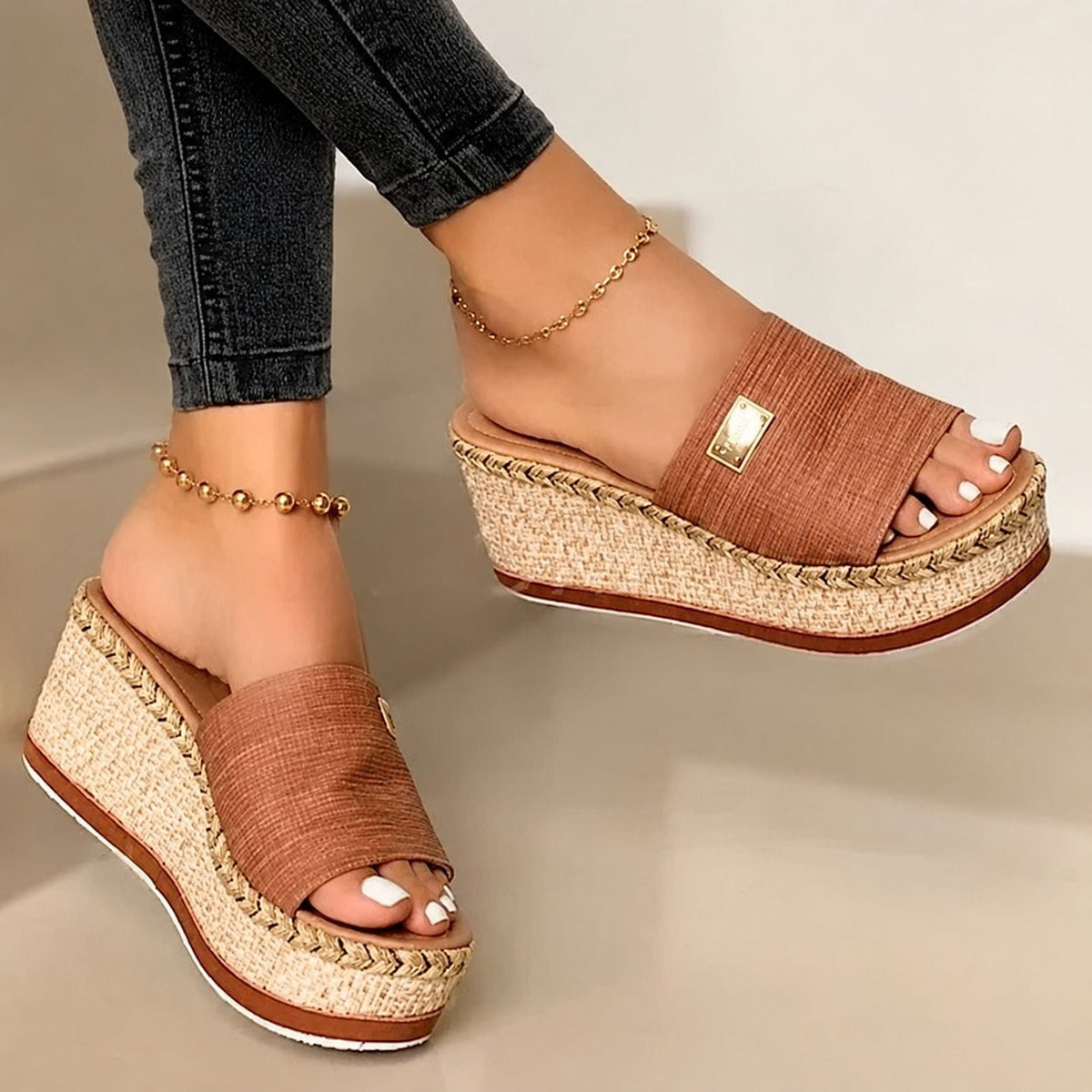 Camilla - Elegante hohe Keilabsatz-Sandalen