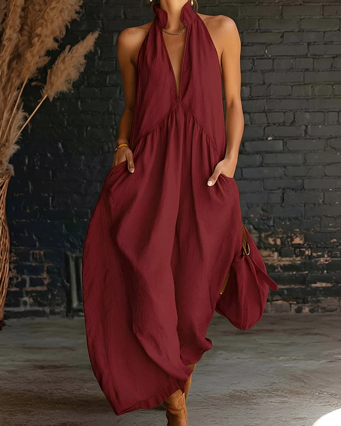 Briony - Elegantes ärmelloses Maxikleid