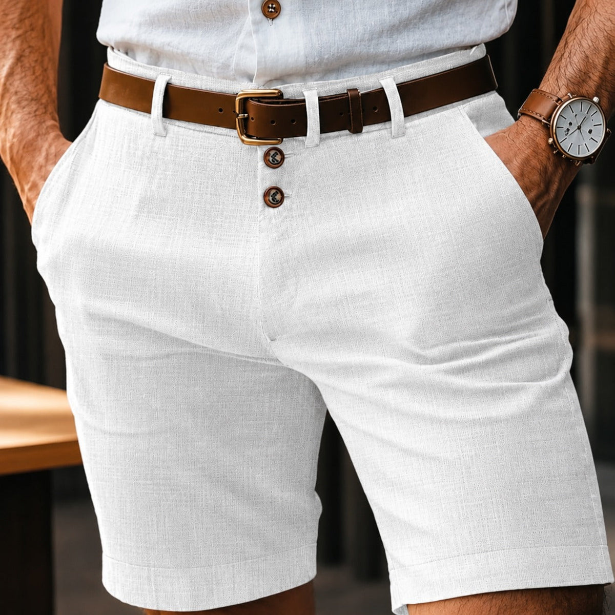 Herbie - Legere Hose mit Knopfdetails