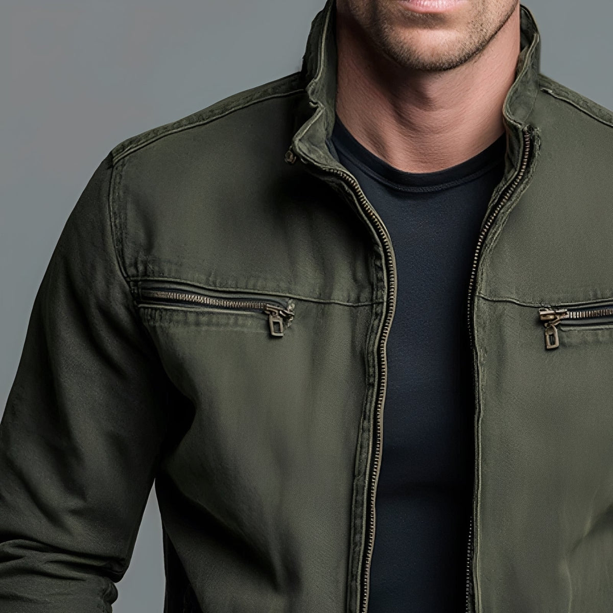 Jaden - Lässig gewaschene Jacke mit Zipper